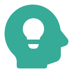 Head and light icon